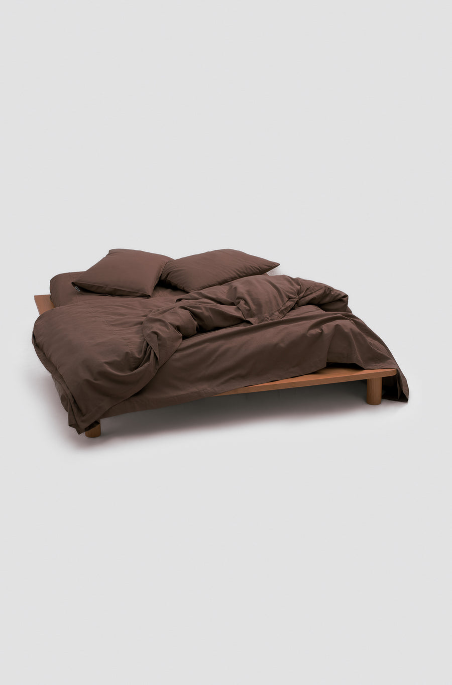 Capa Duvet Linho Marrom